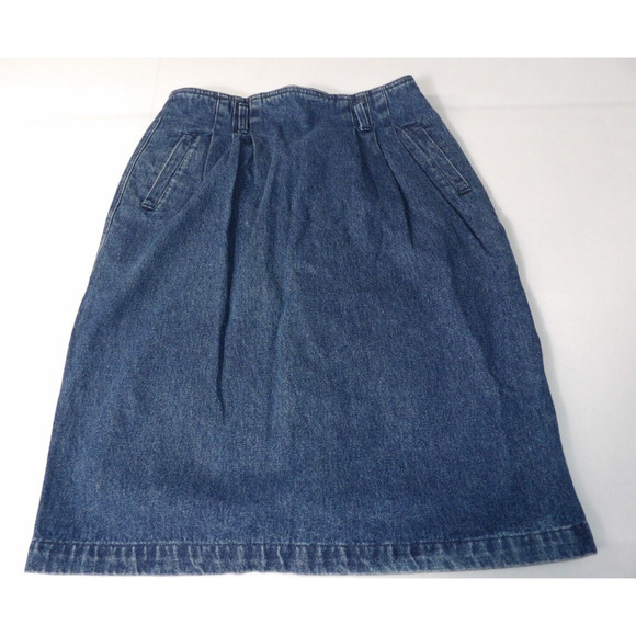 Dockers Denim Skirt Medium Large READ Knee Length Womens High Waisted Pencil V - Picture 3 of 16